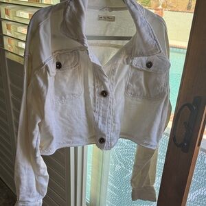 We The Free white Button-Up Jacket